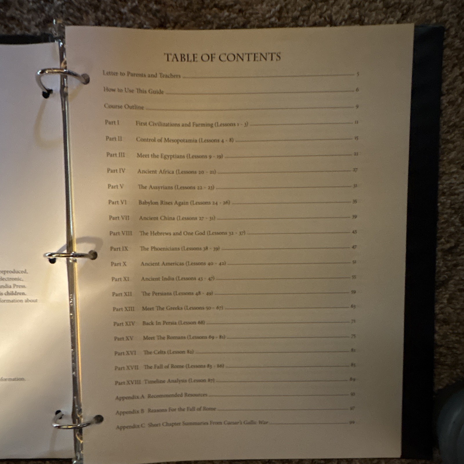 Pandia Press History Odyssey Ancients Level Two Ring Binder Workbook Ages 9-12