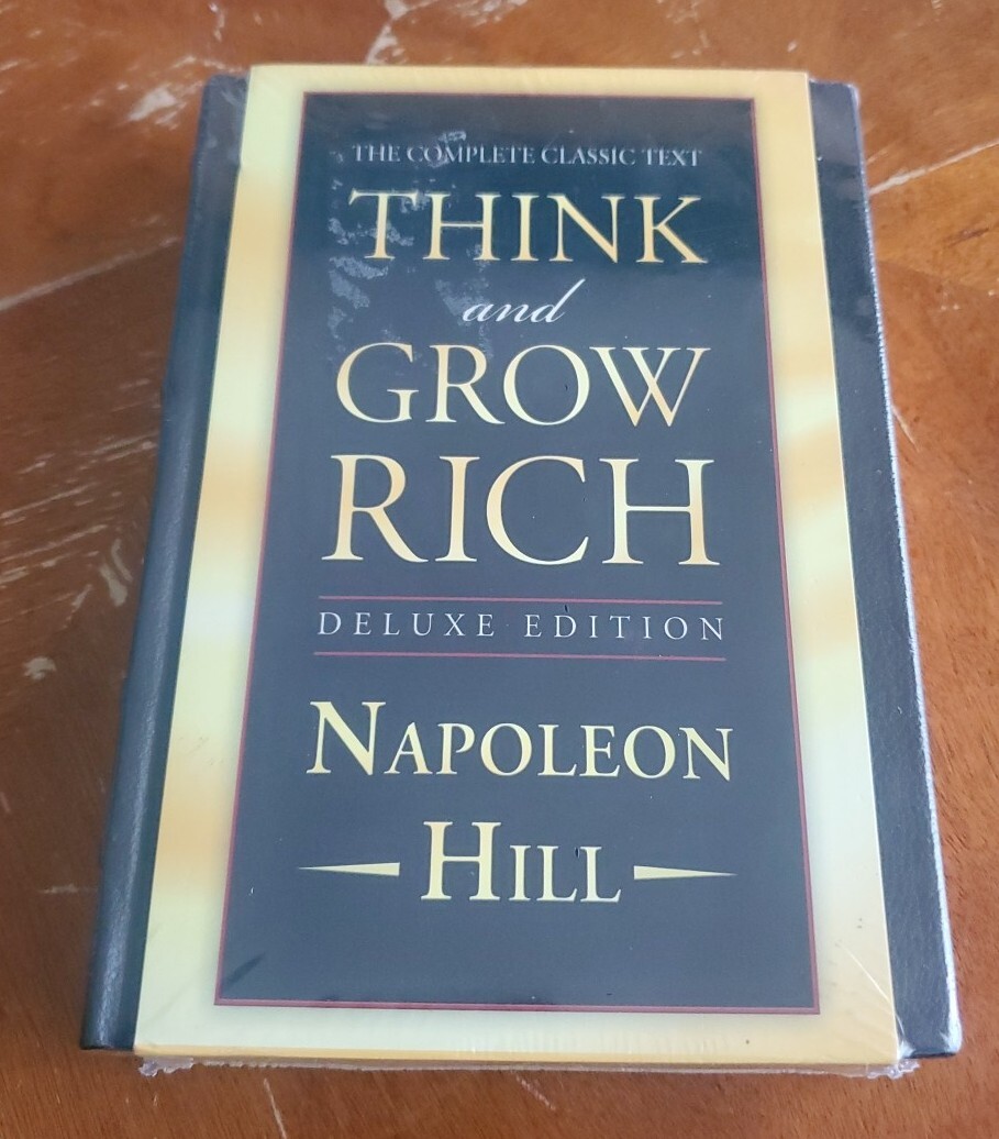 THINK AND GROW RICH by Napoleon Hill Vegan Leather Bound Deluxe Edition *Sealed*