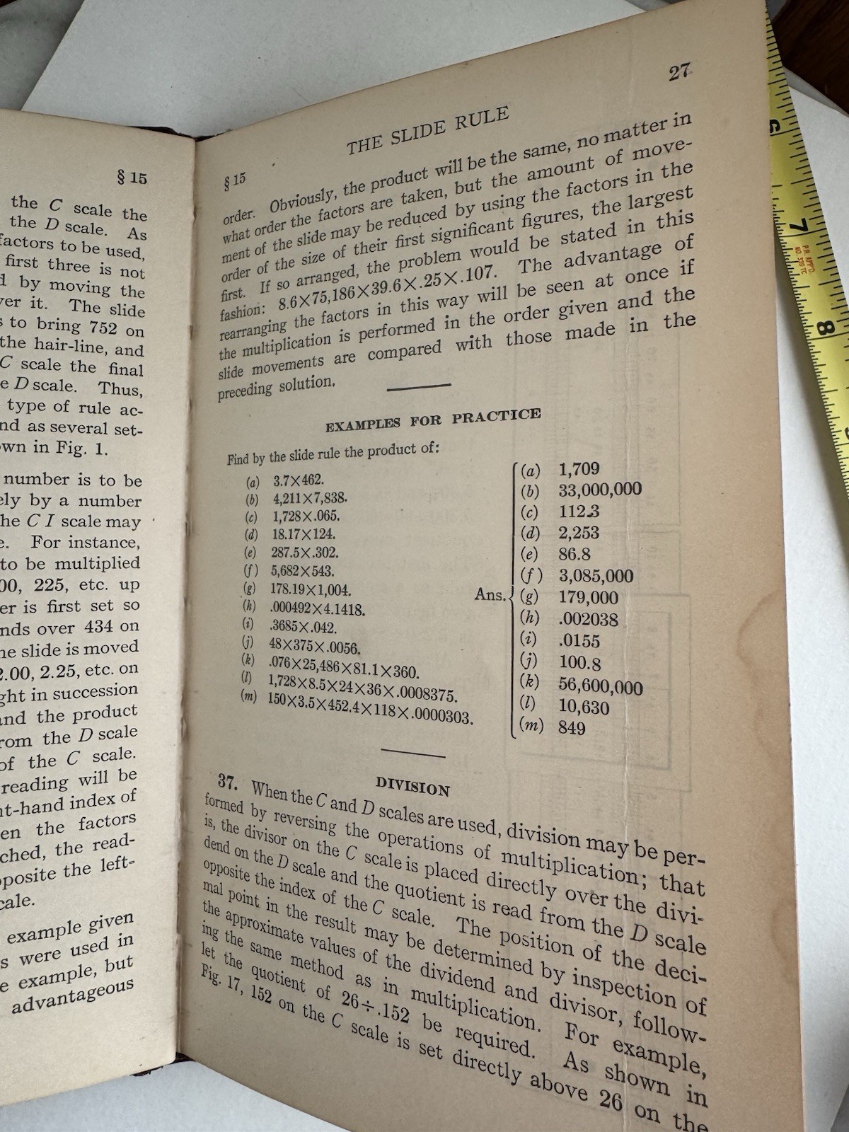 Antique The Slide Rule How To Use It Book Ex Libre 1924 Plattsburg Barracks NY