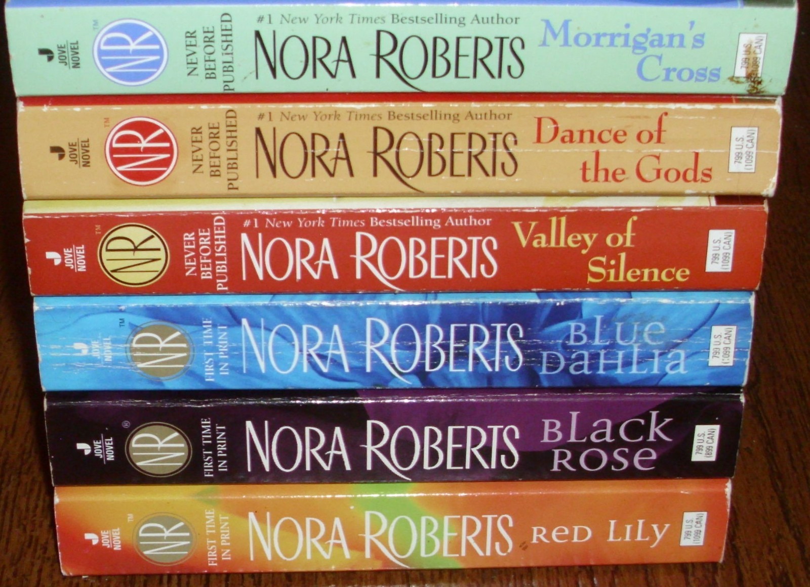 NORA ROBERTS lot of 6 PBs Complete In the Garden and Circle Trilogies *FreeShip!
