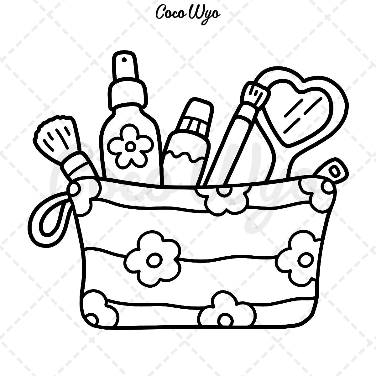Glow Cosmetics Coloring Book for Adults and Kids Bold and Easy Simple and Big