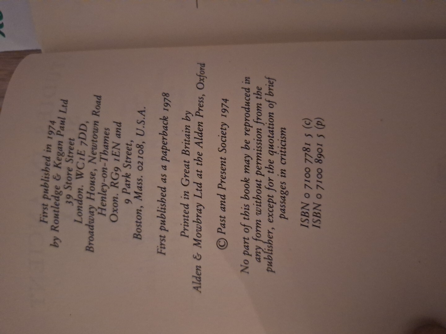 Studies in Ancient Society (Past & Present S.) Finley, M. I.:
