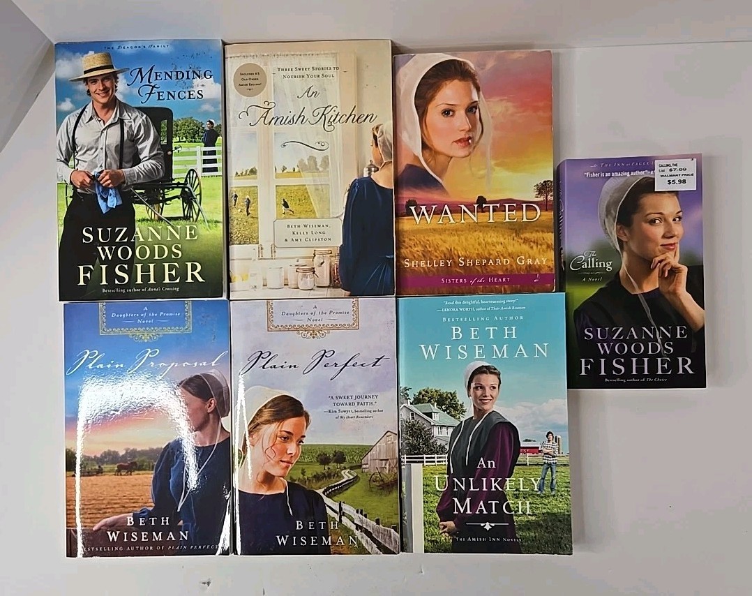 Insprational Romance Lot Of 7 Beth Wiseman Suzanne Woods Fisher Shelly Gray