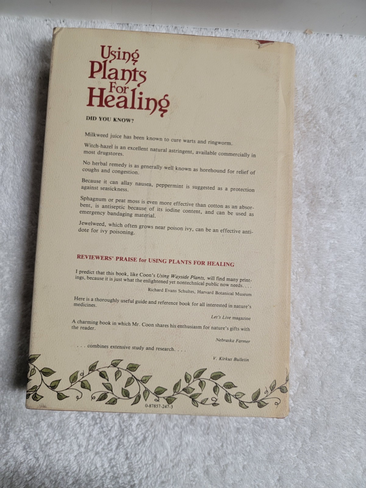 Using plants for healing: An American herbal Vintage 1963 LIKE NEW!