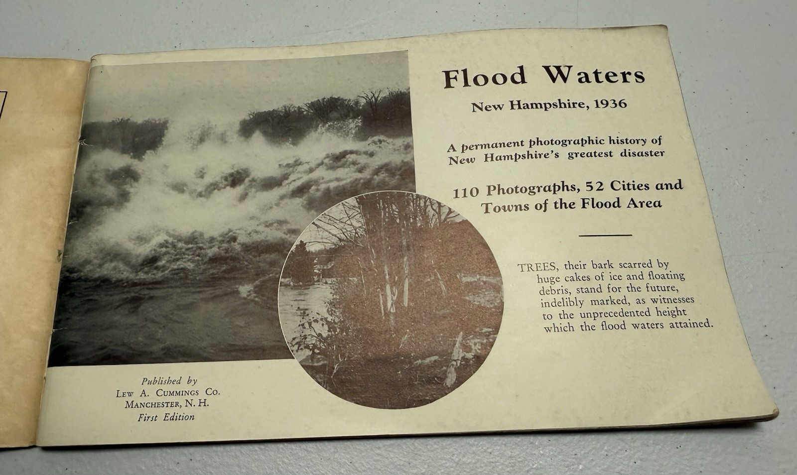 Flood Waters New Hampshire, 1936 Book Of Pictures From The Flood Of 1936