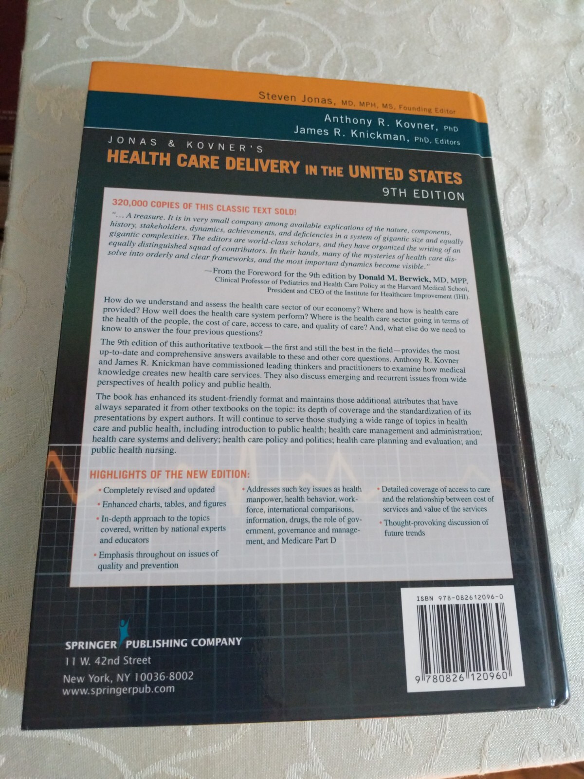 Jonas and Kovners Health Care Delivery in the United States: 9th Edition
