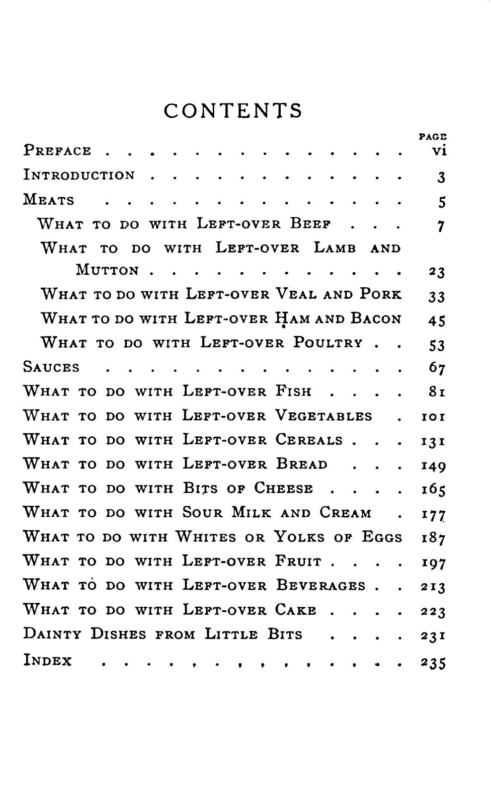 1911 The Cook Book Of Left Overs 252 Pages