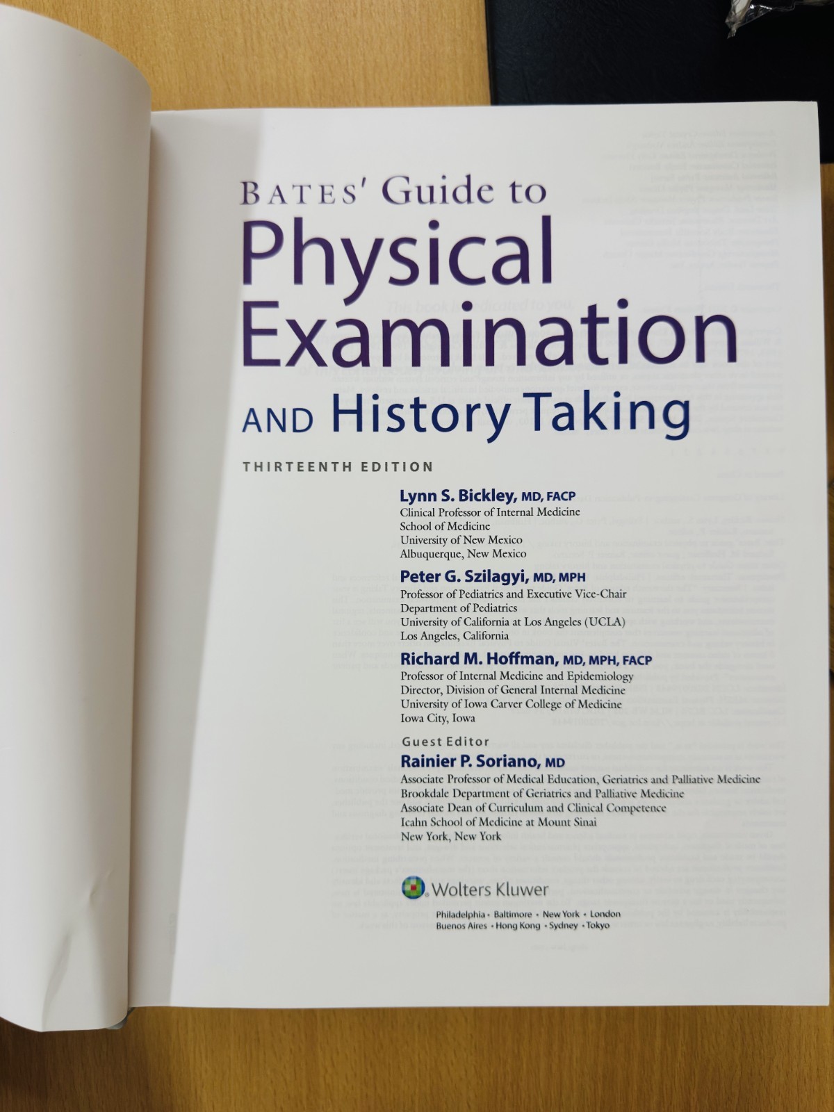 Bates’ Guide to Physical Examination and History Taking by Bickley hardcover