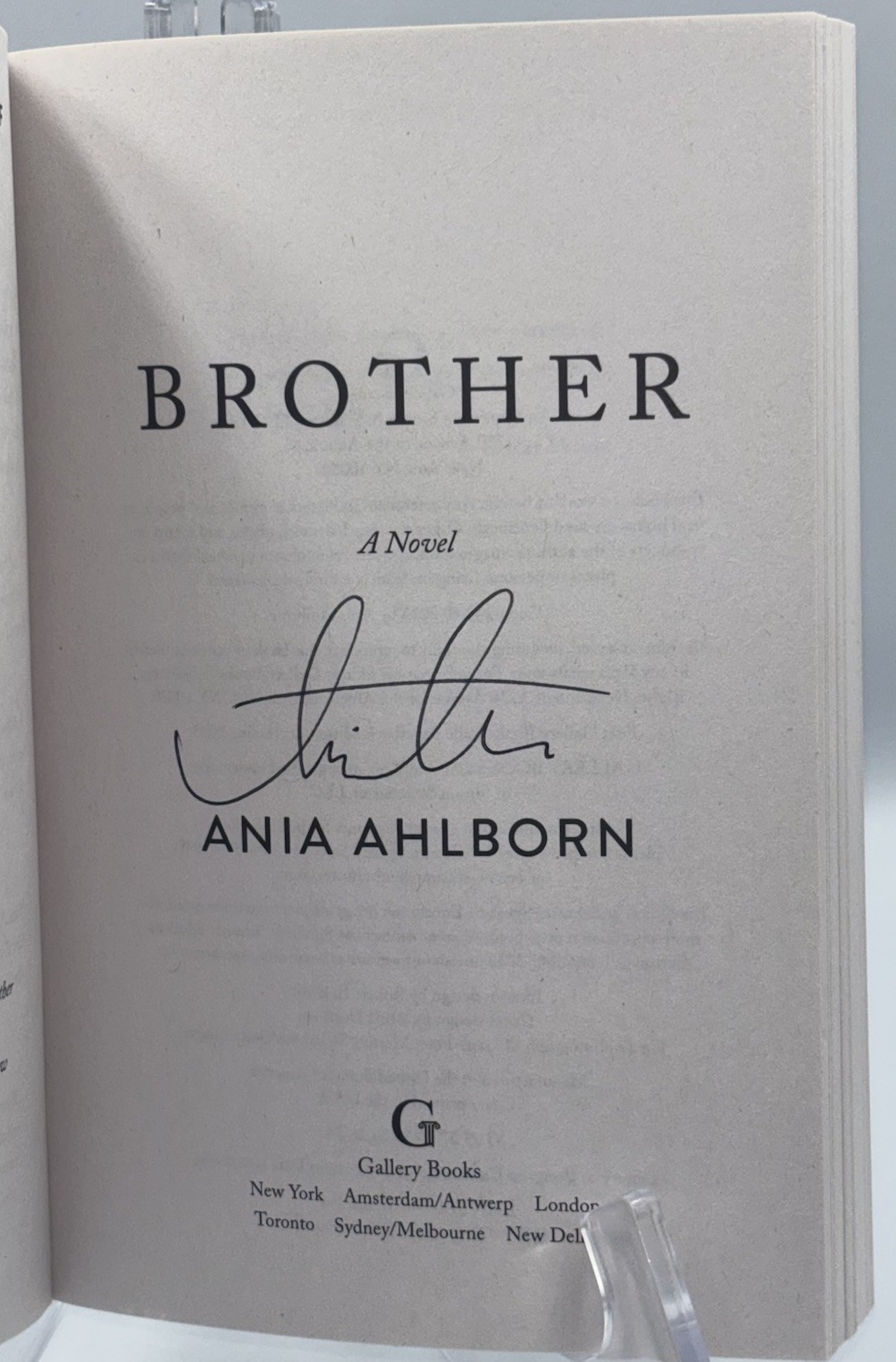 ANIA AHLBORN BROTHER SIGNED AUTOGRAPHED PAPERBACK BOOK HORROR