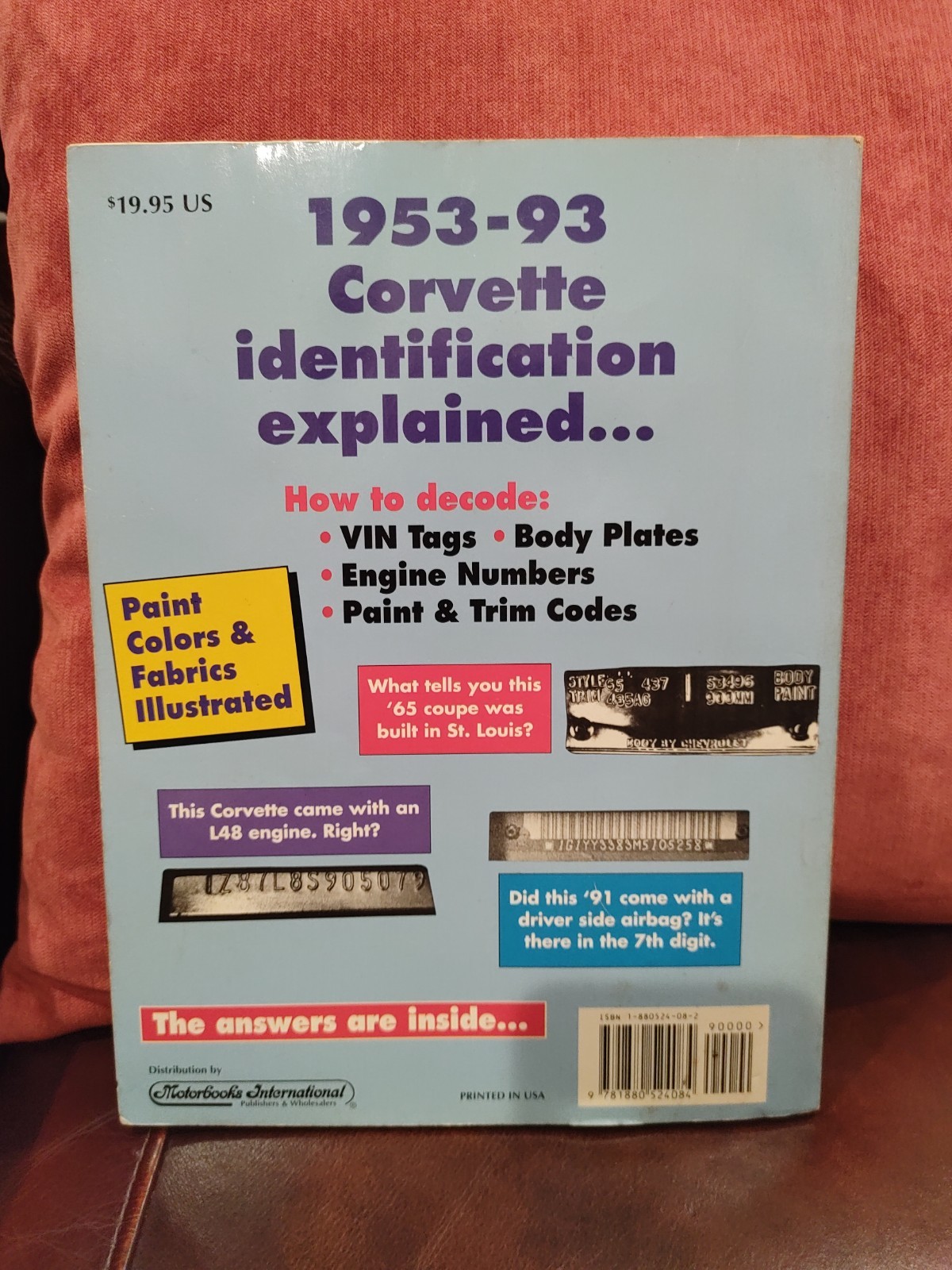 Catalog of Corvette Id Numbers 1953-93 CARS & PARTS MAGAZINE MATCHING NUMBERS