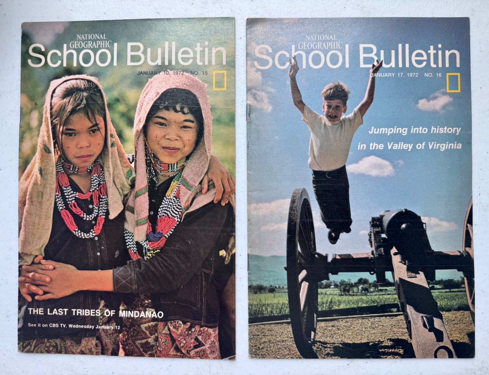 National Geographic School Bulletin 1972 Lot 4 Issues Philippines Virginia Corfu