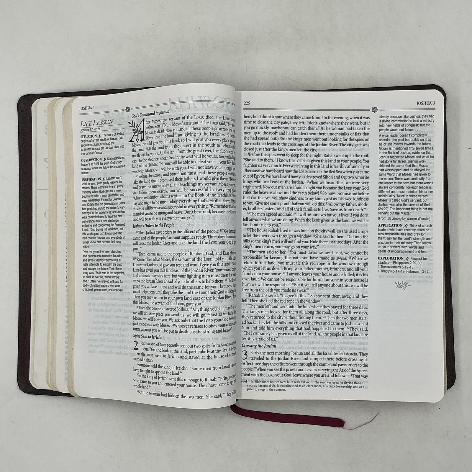 The Inspirational Bible Max Lucado Word Publishing 1995 Leather leather Maroon