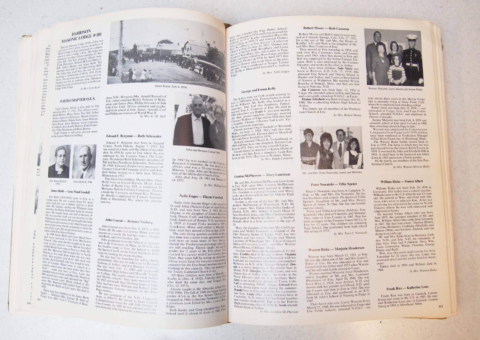 Rural Cass County North Dakota History Book Large 944 Pages