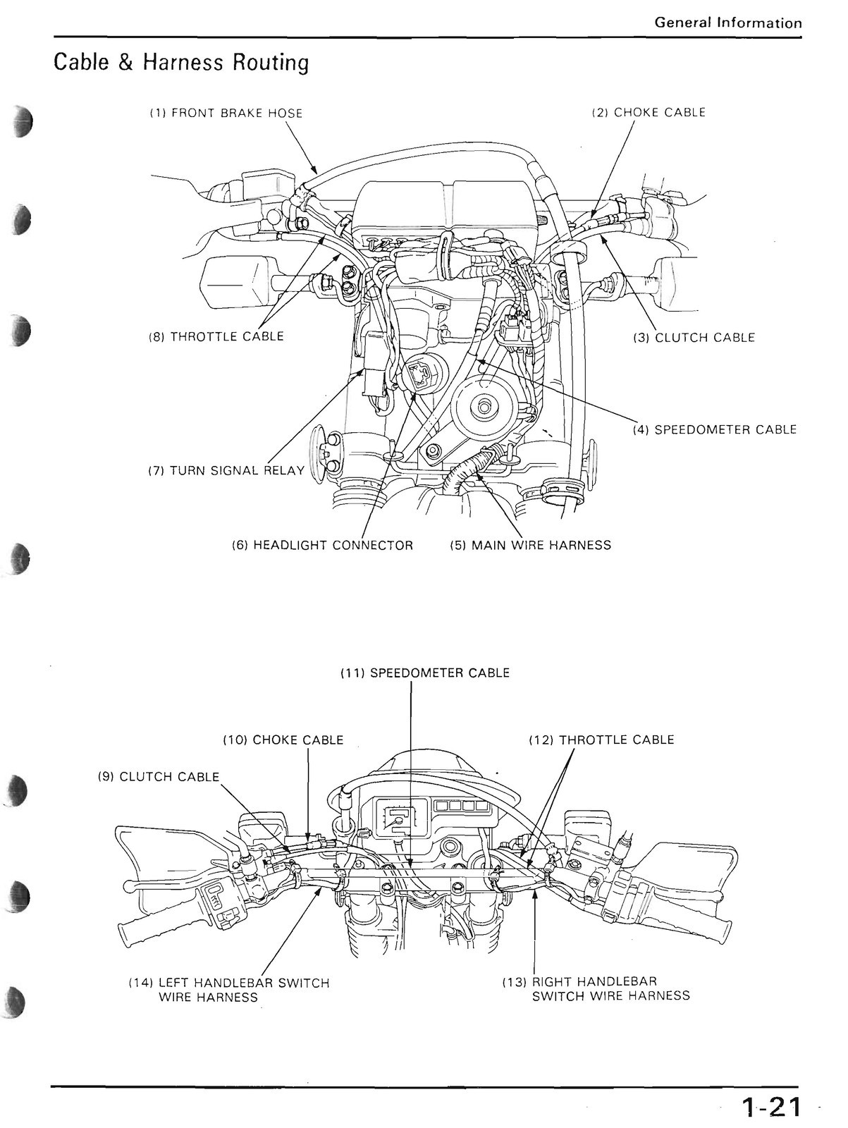 HONDA XR650L Motorcycle Service Manual – TOUGH WIRE BIND – PROTECTIVE COVERS