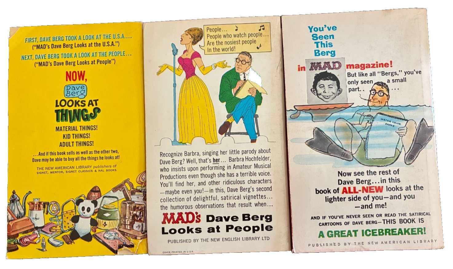 Dave Berg MAD Paperback Lot 3 Books Looks at USA People Things Signet