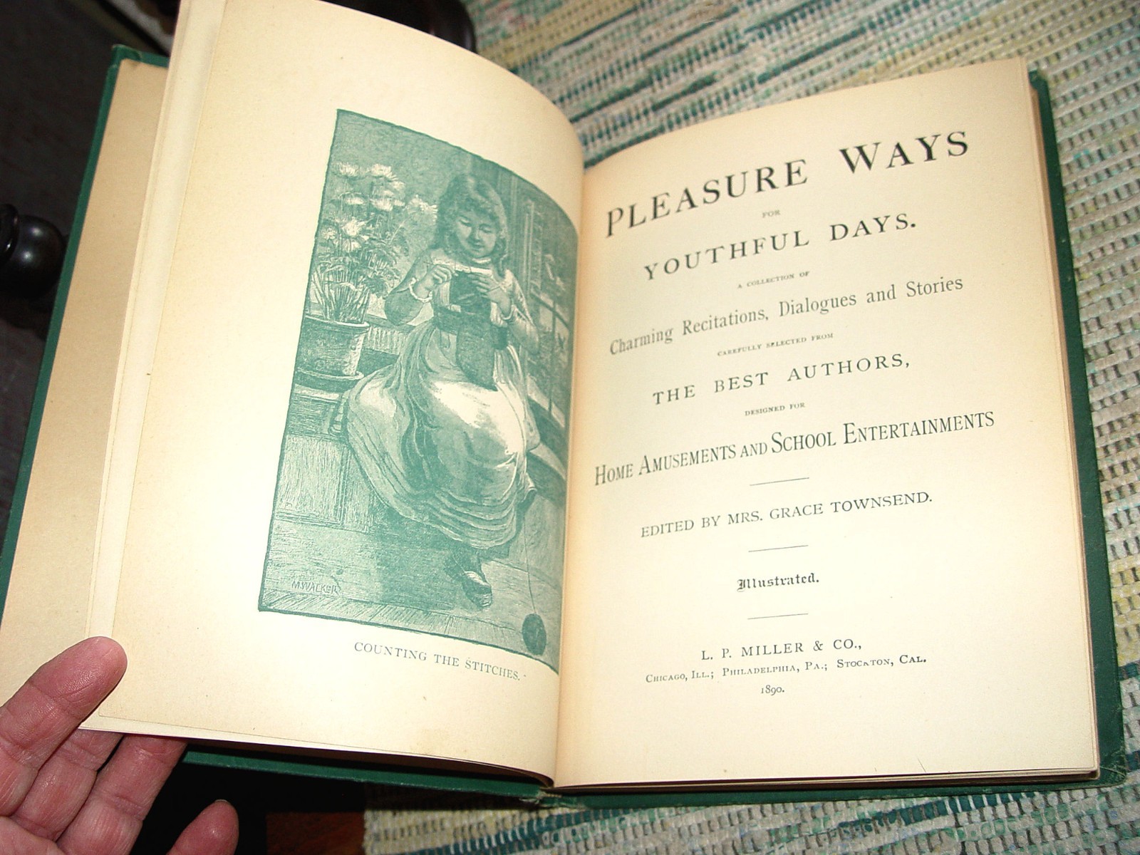 Pleasure Ways for Youthful Days 1890; Charming Recitations Grace Townsend
