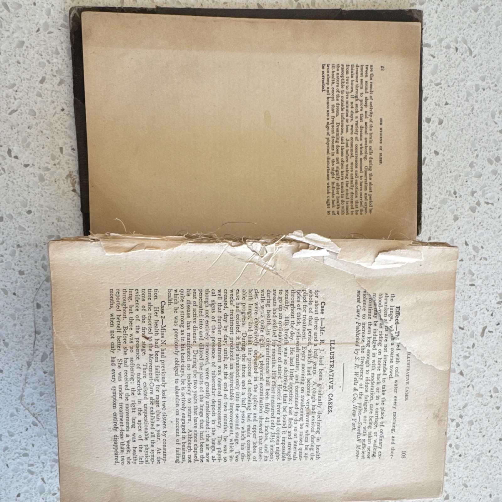 Antique Bookbinder’s Project Lot – 2 Antique Books for Restoration, Repair, Art