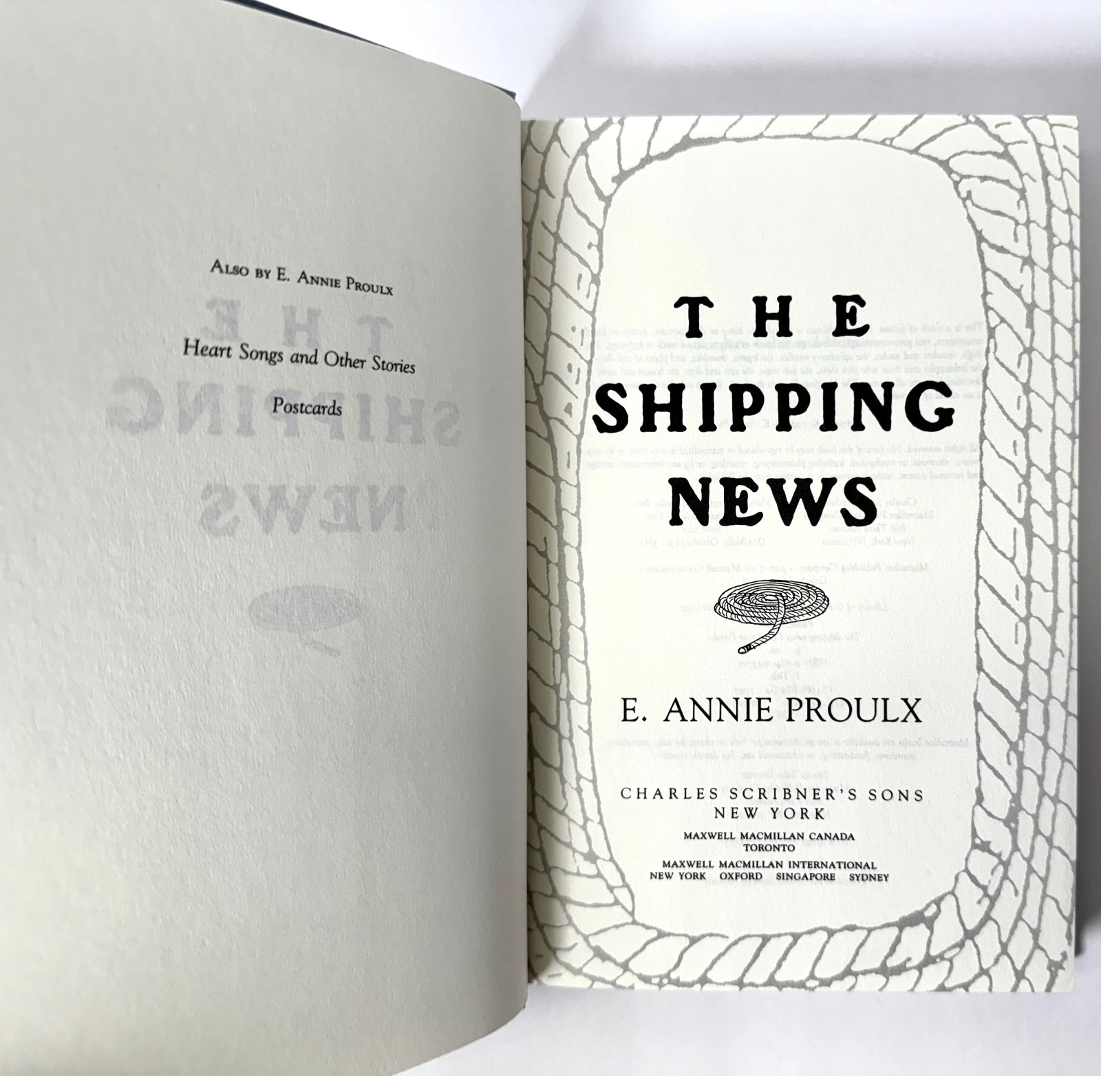 The Shipping News (Pulitzer) Annie Proulx 1993 HCDJ 3rd print w Mylar, Fine
