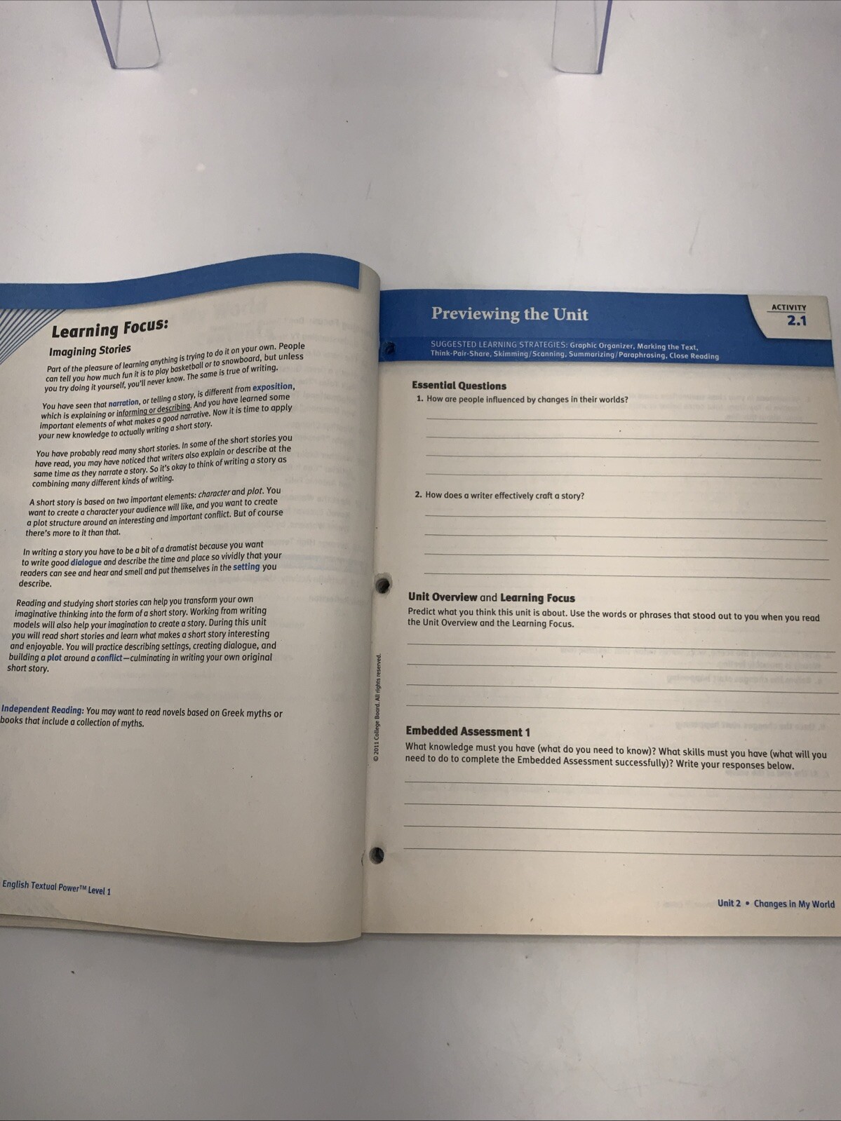 SpringBoard English Textual Power Level 1 (The College Board’s official…