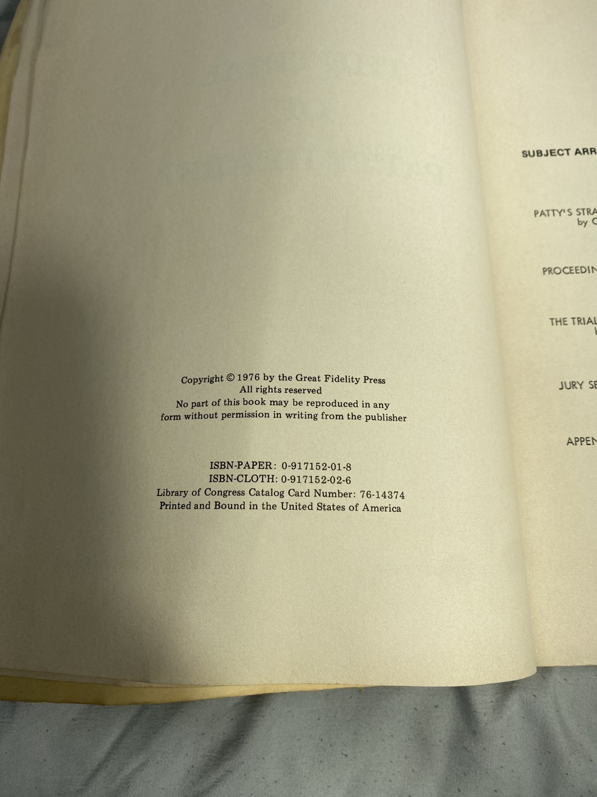 The Trial Of Patty Hearst 1976 The Great Fidelity Press Complete Proceedings