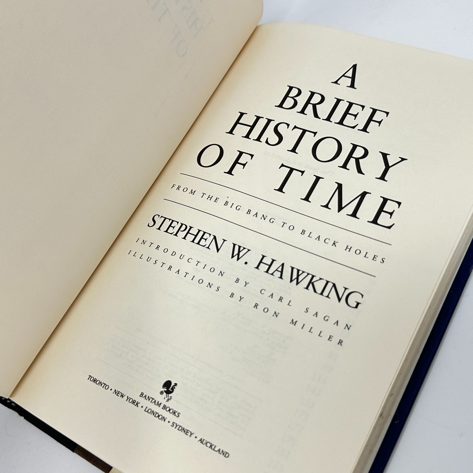 Stephen Hawking HC Book Lot A Brief History of Time & Future of Spacetime 1st Ed
