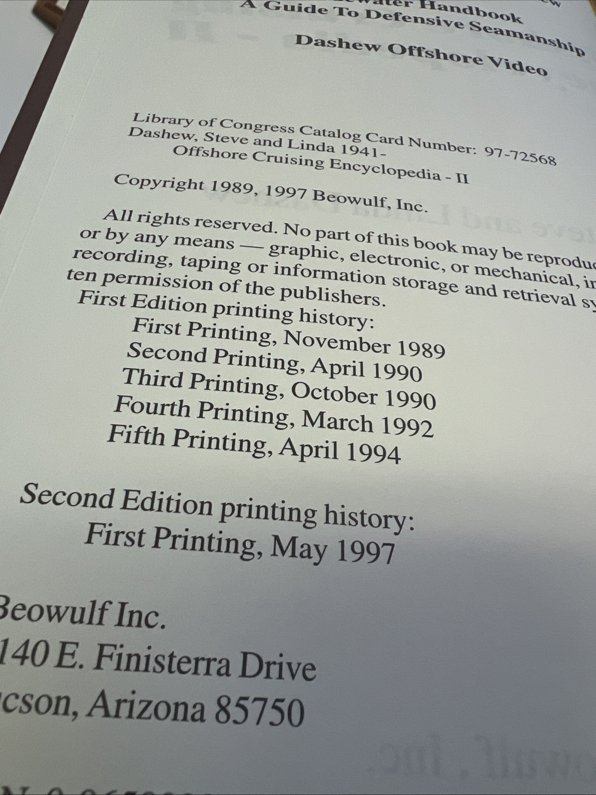 Offshore Cruising Encyclopedia, Version II by Linda Dashew and Steve Dashew…
