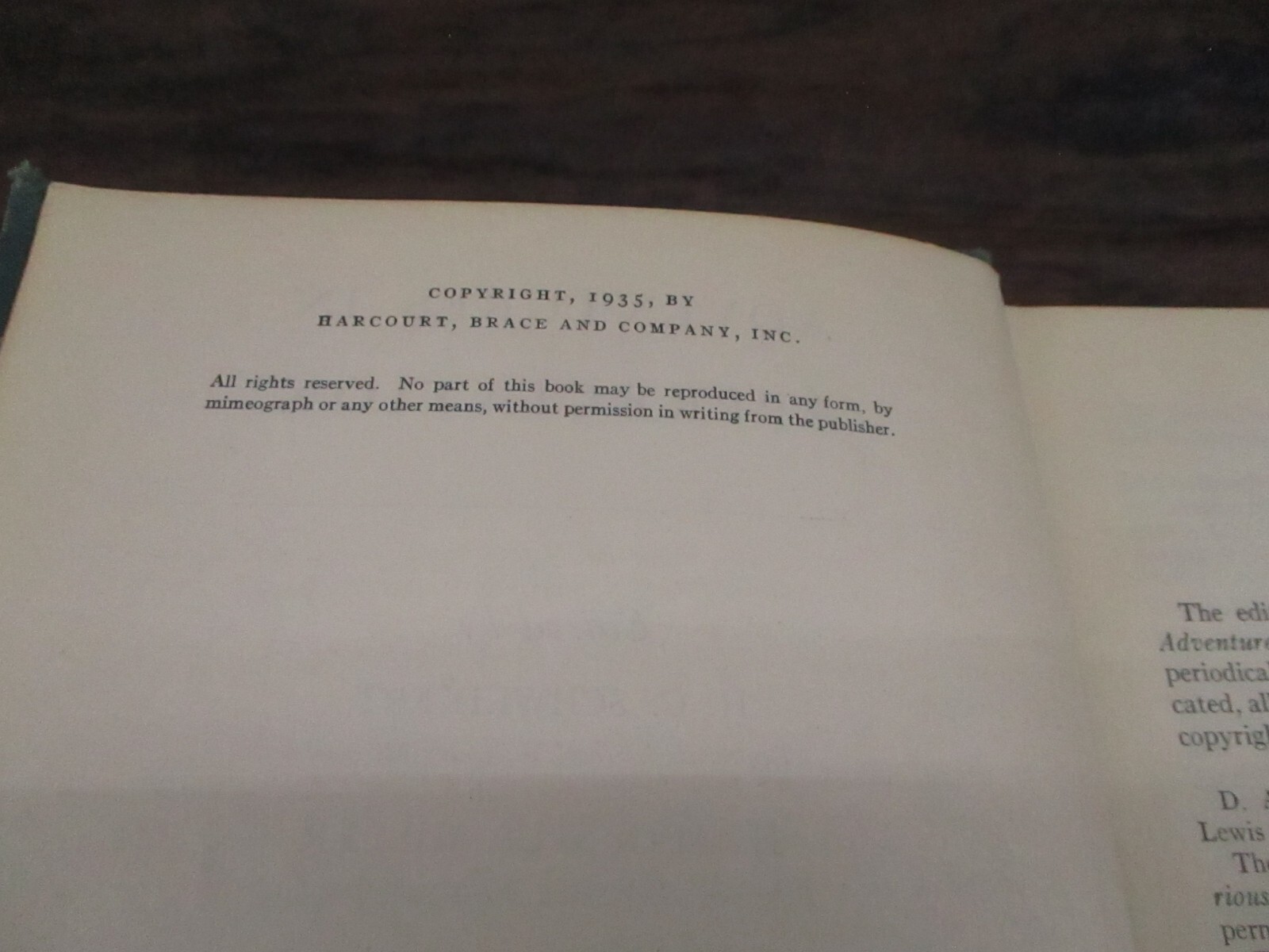 1937 Adventures in Appreciation Hardcover Harcourt, Brace and company