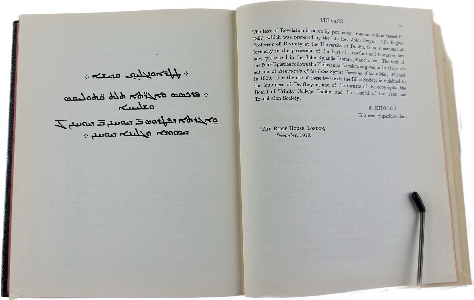 1955 The New Testament in Syriac – Peshitta Version, Leather Cover