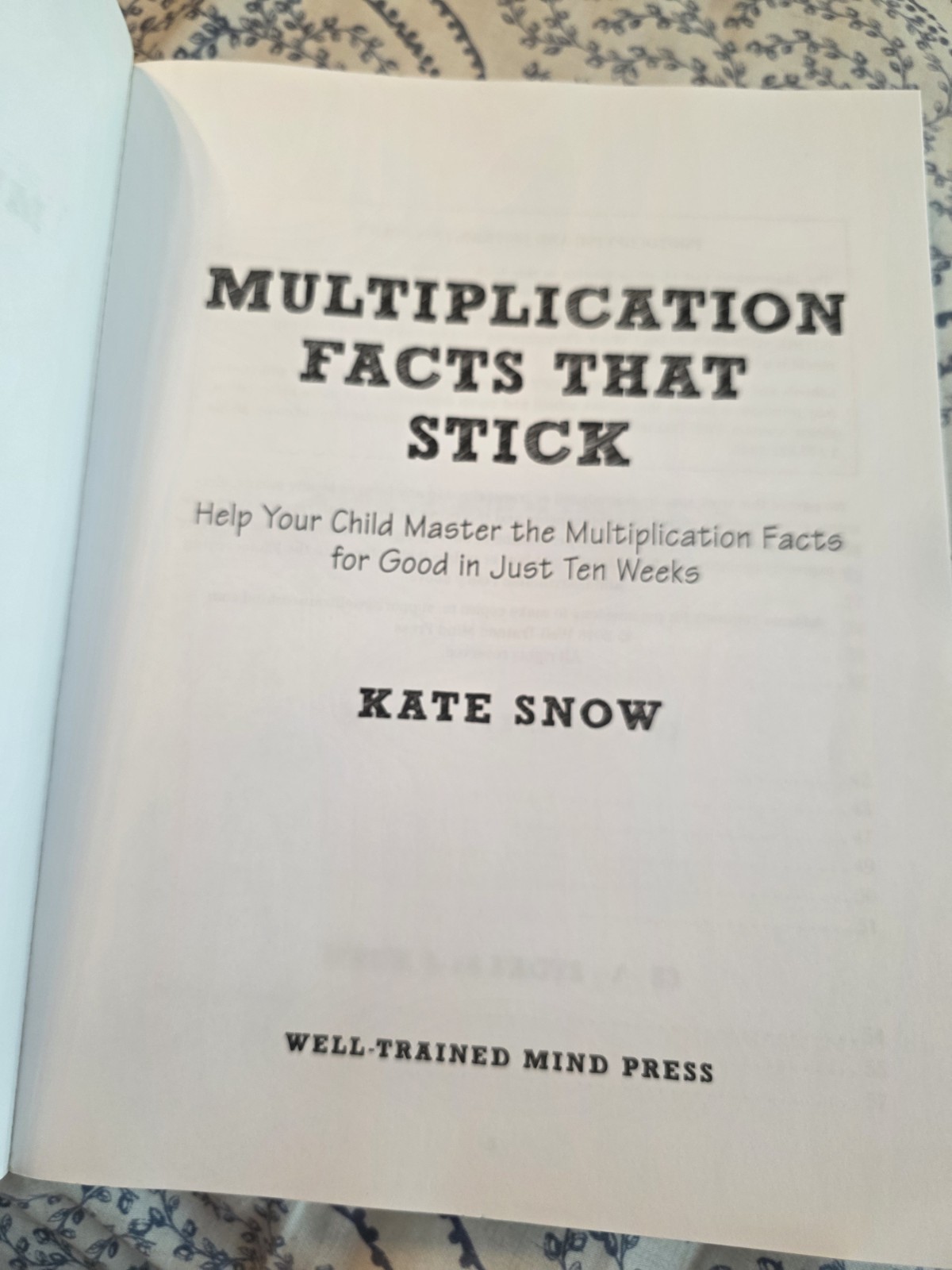 Multiplication Facts That Stick (BRAND NEW) Homeschool Well-trained Mind