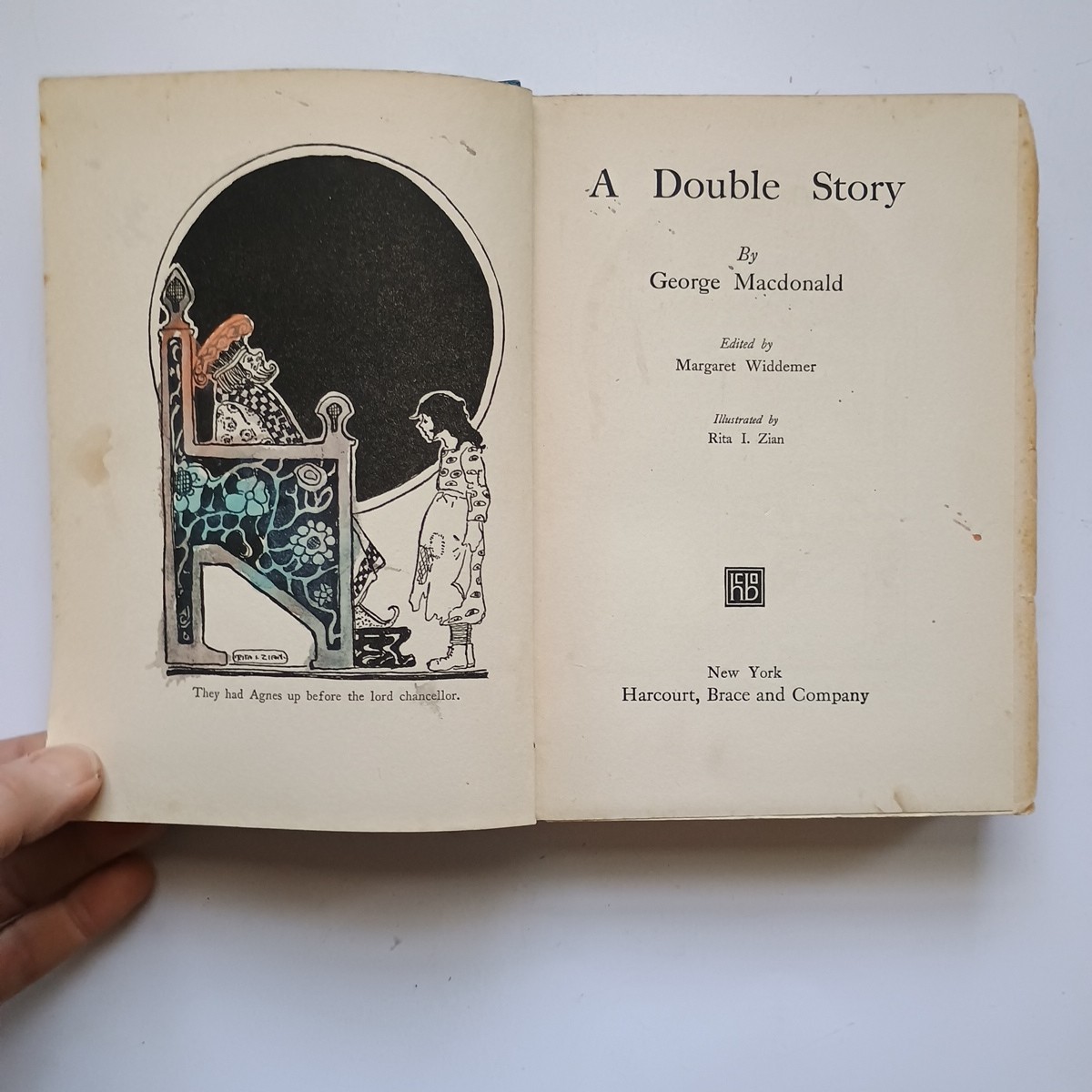 A Double Story by George Macdonald (Harcourt, Brace, & Co) Vintage HC circa 1924