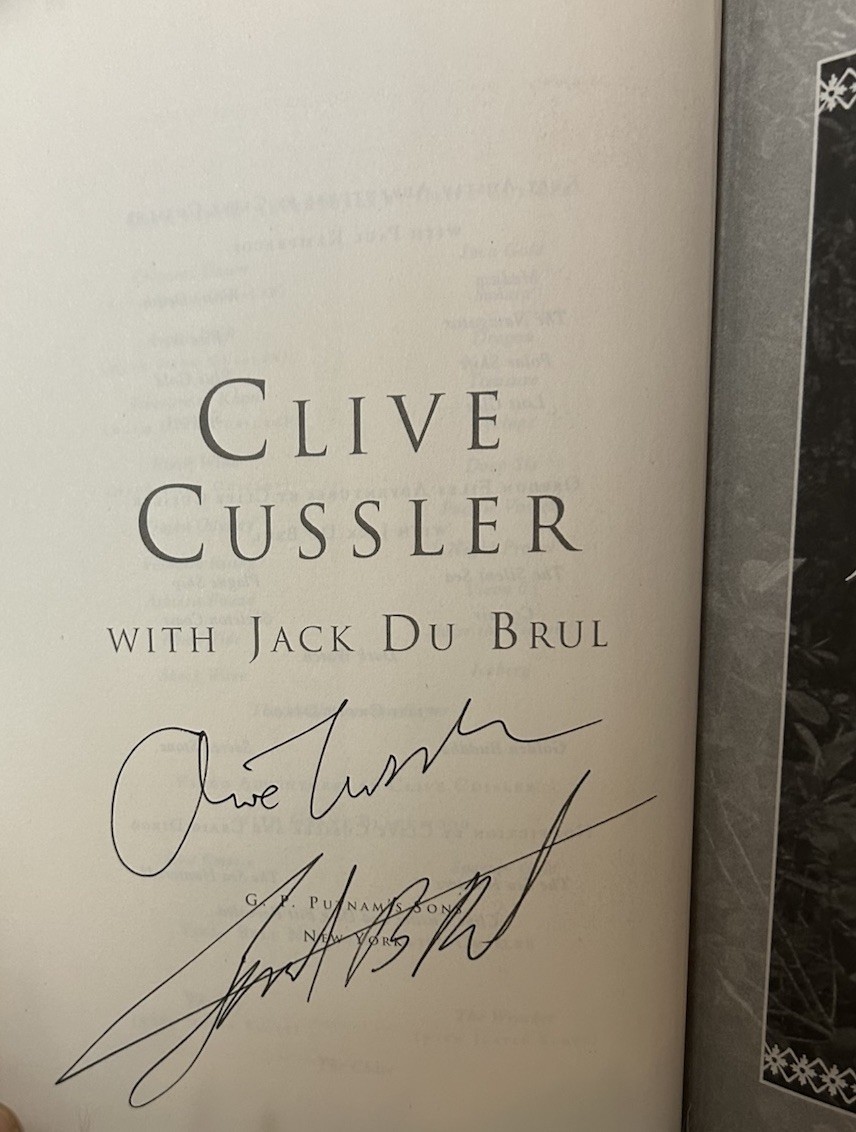 Signed x2 The Jungle Clive Cussler Jack Du Brul 2011 HCDJ Putnam Books Very Good