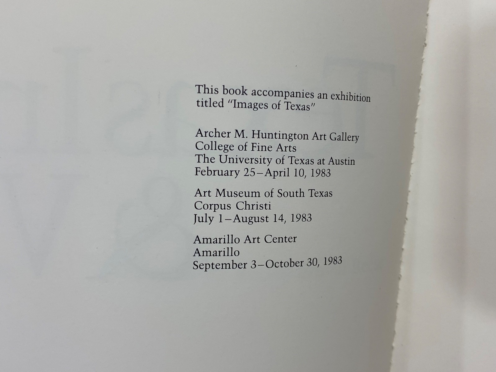 Texas Images & Visions – Reese & Goetzmann – UT Austin Centennial Exhibition