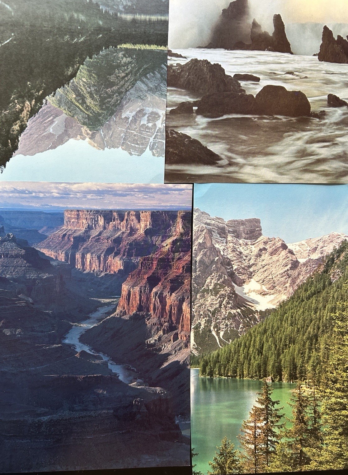 Collaging Book Pages Lot of 68 Pieces Collage Art Craft Landscapes Nature Mixed