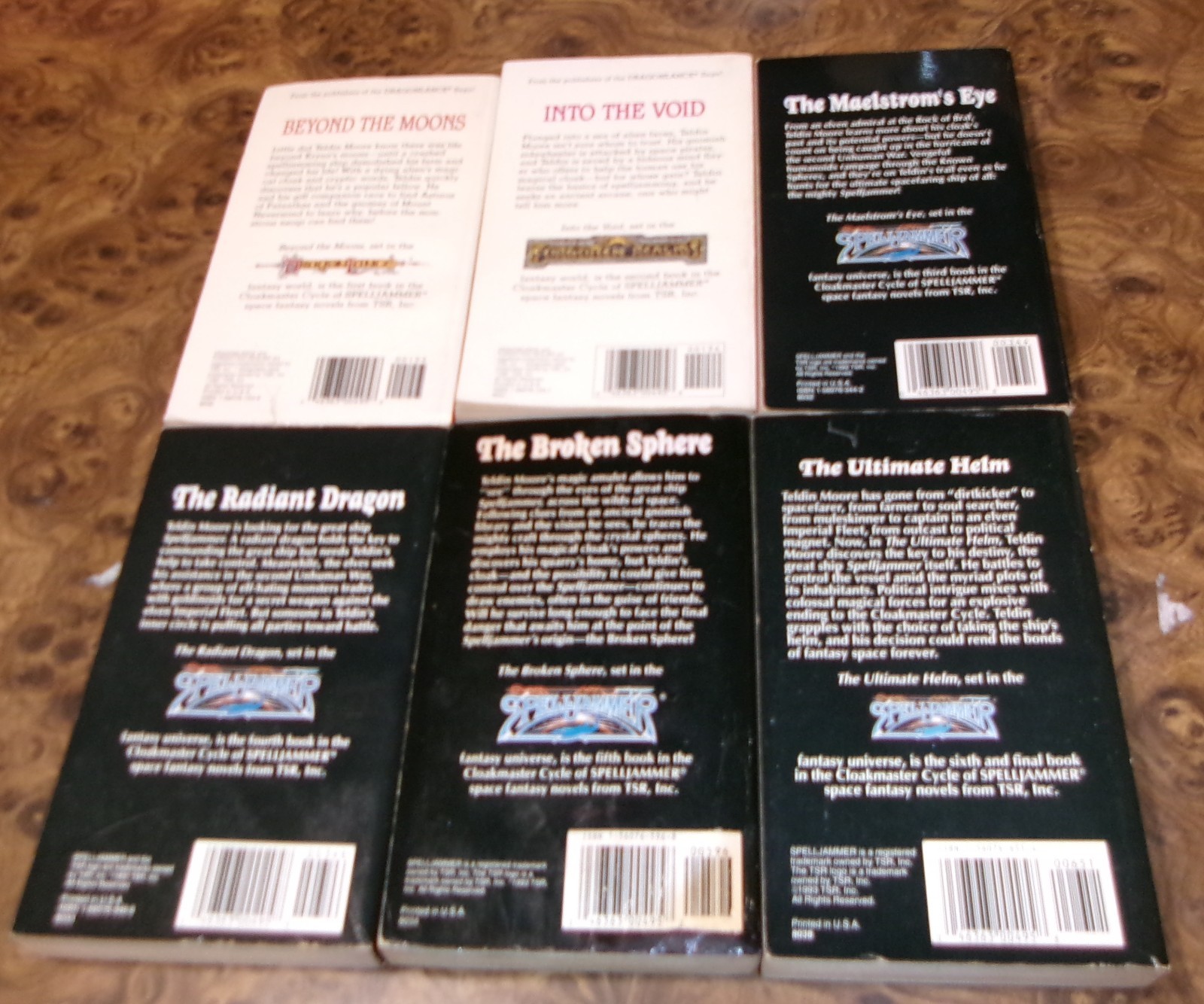 Complete Set of Spellljammer The Cloakmaster Cycle Books 1-6 TSR Lot