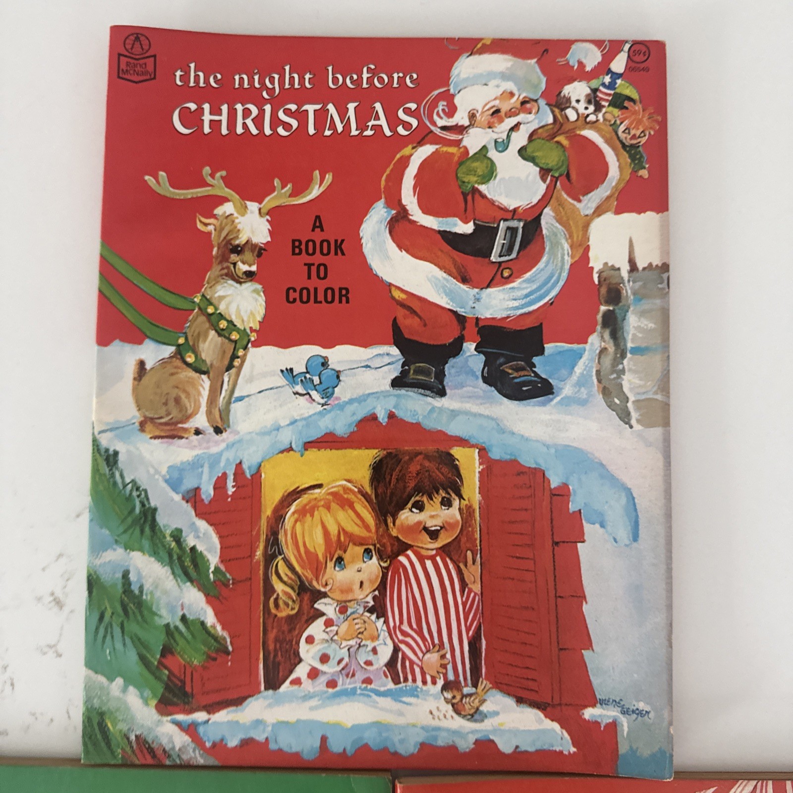 Lot of 3 Vintage Santa Christmas Coloring Books – Rand McNally – Unused