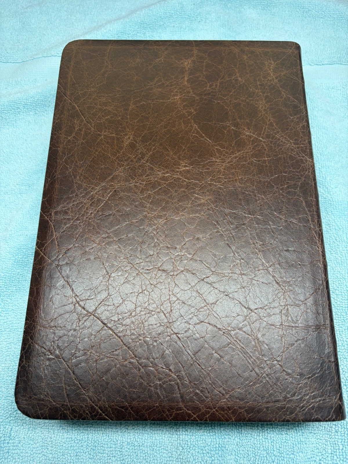 CBP Large Print Readers Ref Bible Milk Chocolate Water Buffalo Leather KJV USA