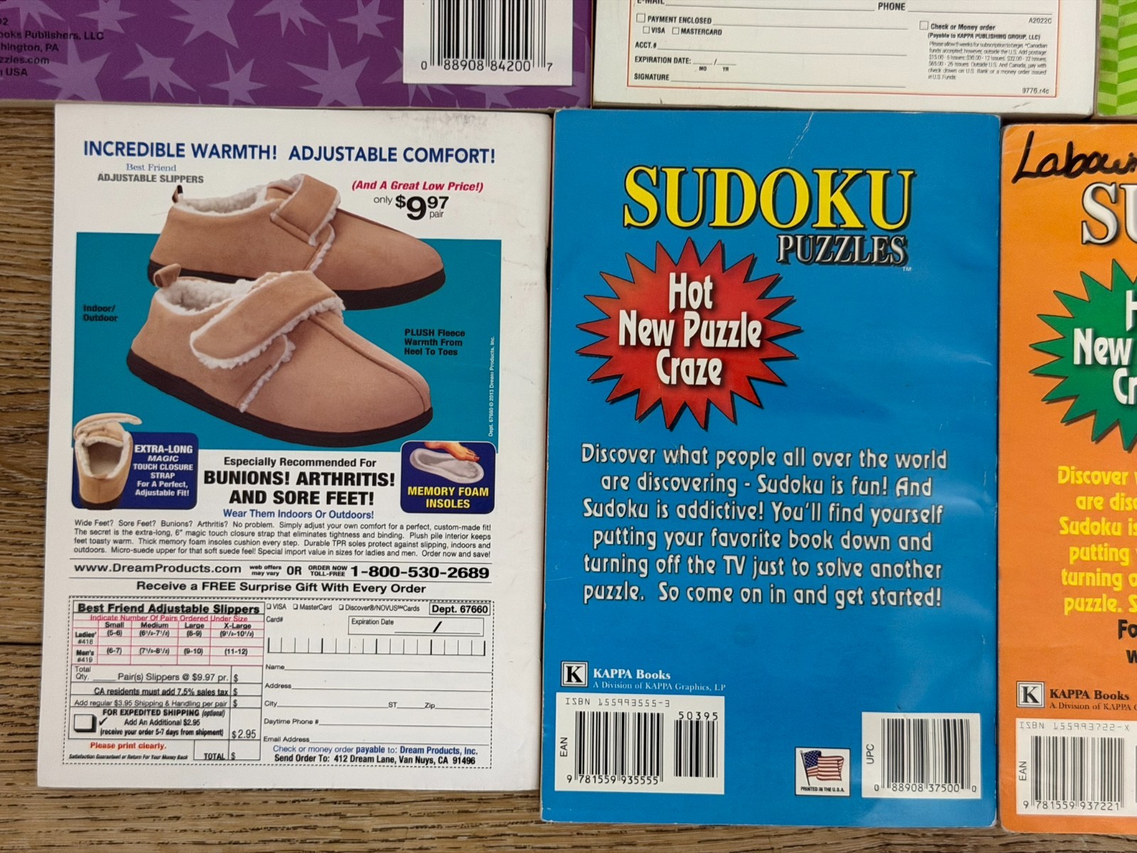 Puzzle Book Lot 6 Large Print Word Find Sudoku Crossword Kappa Puzzles