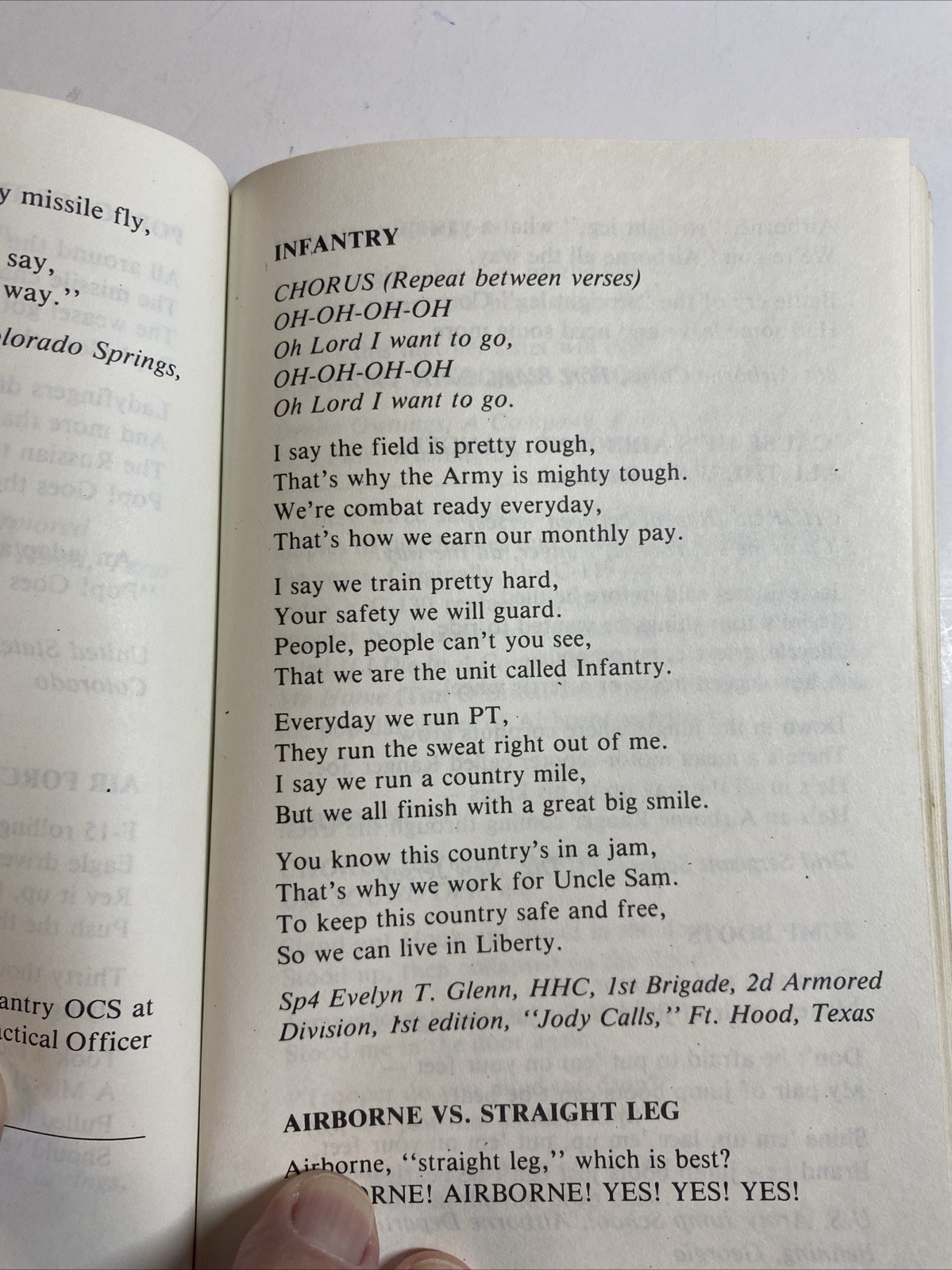 Military Cadences: Jody Call Book No. 1 1983 Softcover 152 pages
