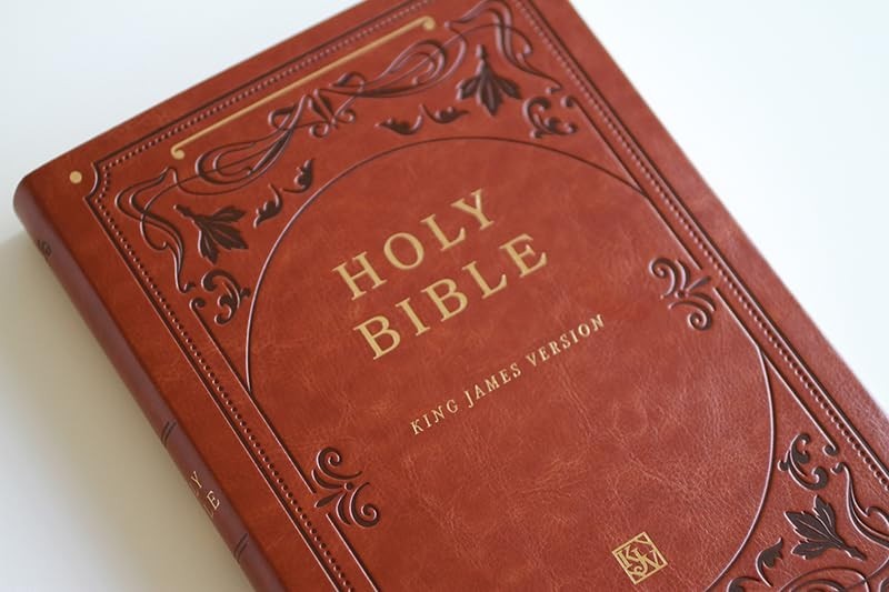 Lightweight KJV Holy Bible – Brown Imitation Leather, Thumb Index, 1408 Pages