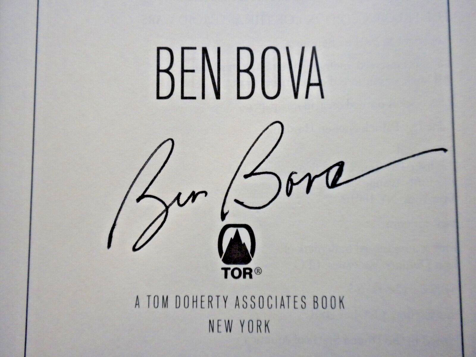 *SIGNED* BEN BOVA high grade 2001 collectible hardcover THE PRECIPICE 349 pages