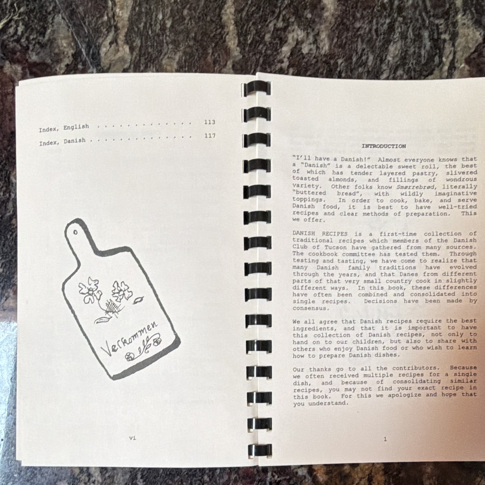 The Danish Club of Tucson Danish Recipes Cookbook Paperback Ring/Wire Bound
