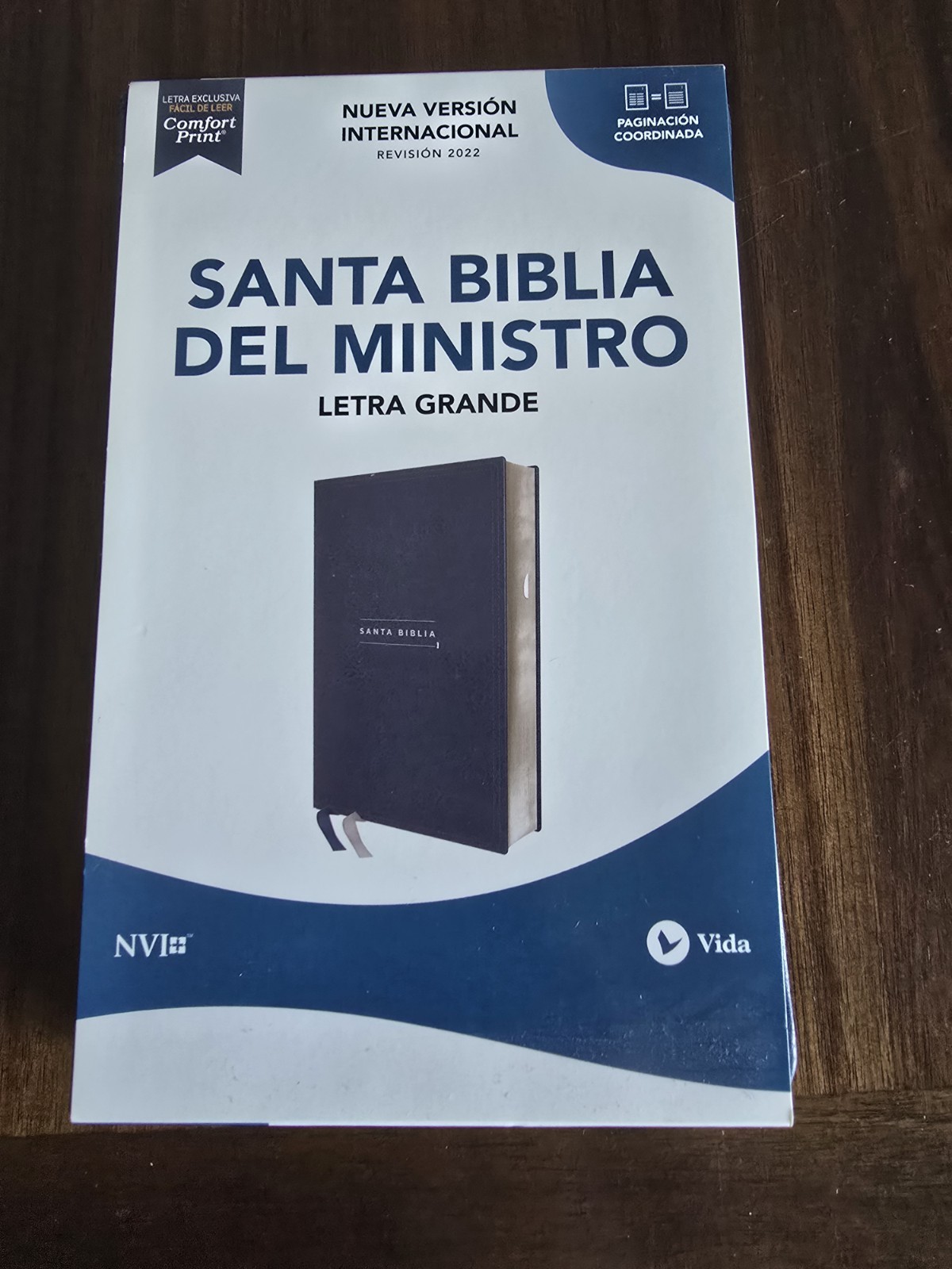 Vida Santa Biblia Del Ministro Letra grande NVI Imitation Leather 2023
