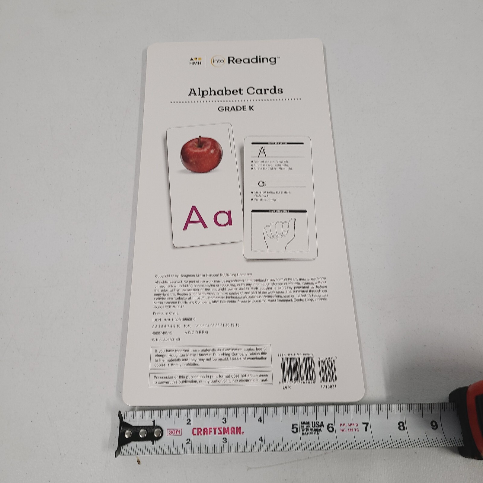 Grade K – Alphabet Cards – HMH Into Reading Large, Kindergarten