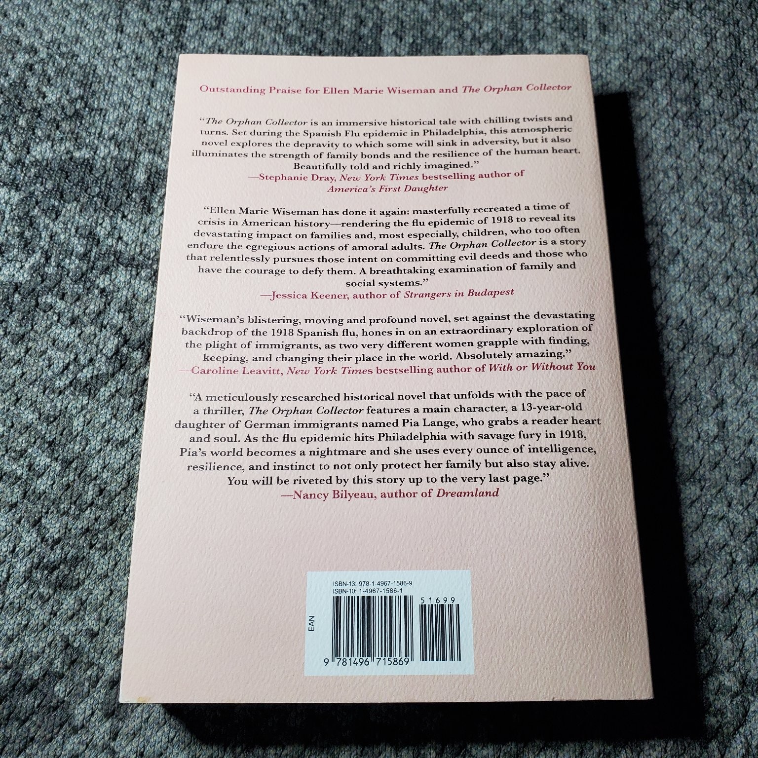 The Orphan Collector Ellen Marie Wiseman 2020 First Edition Historical