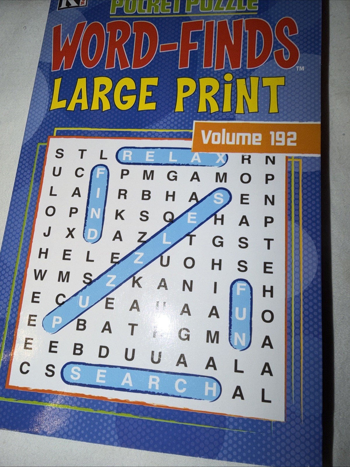 KAPPA Word-Find Pocket Puzzle Volume 192 Pages 130 W/ 58 Puzzles Large Print NEW
