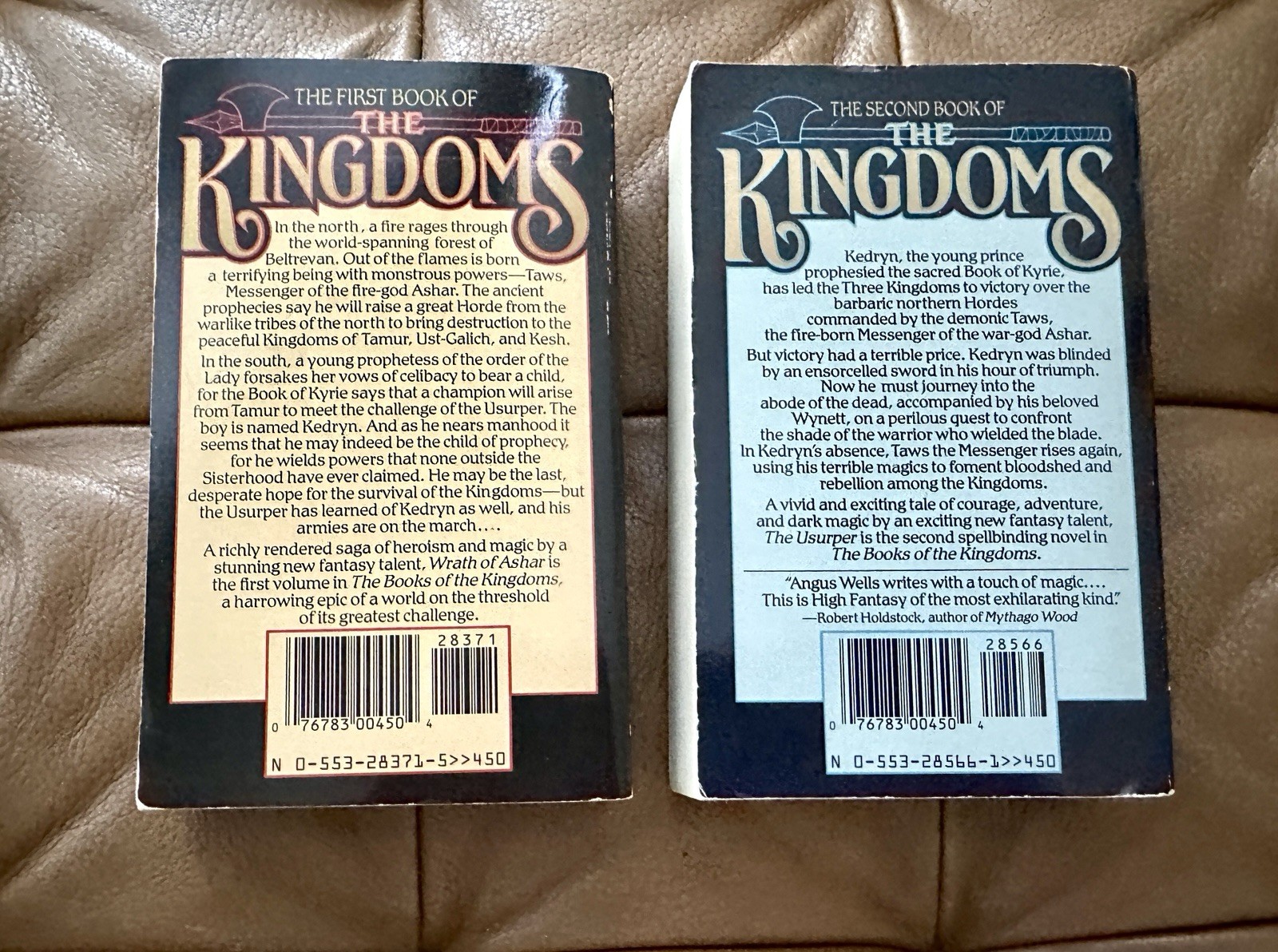 Angus Wells THE KINGDOMS Wrath of Ashar, Usurper, Way 1ST Edition Books