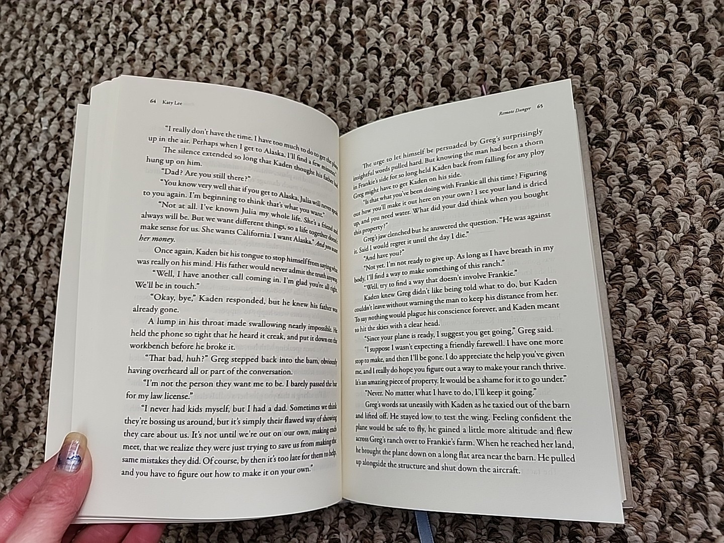 Remote Danger by Katy Lee HCDJ with cloth bookmark 2024 Hearts in Peril