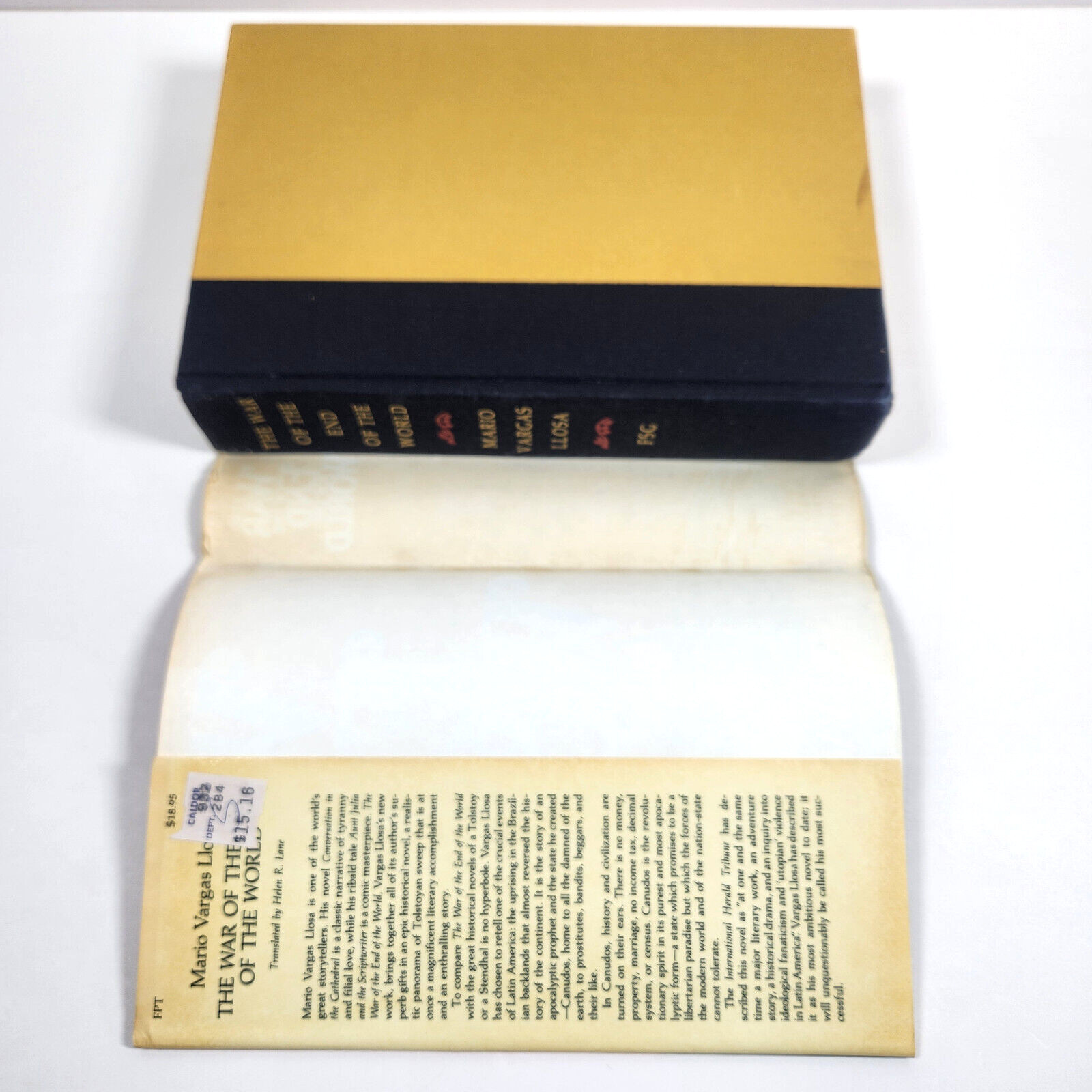 The War Of The End Of The World 1984 First US Printing HC Mario Vargas Llosa