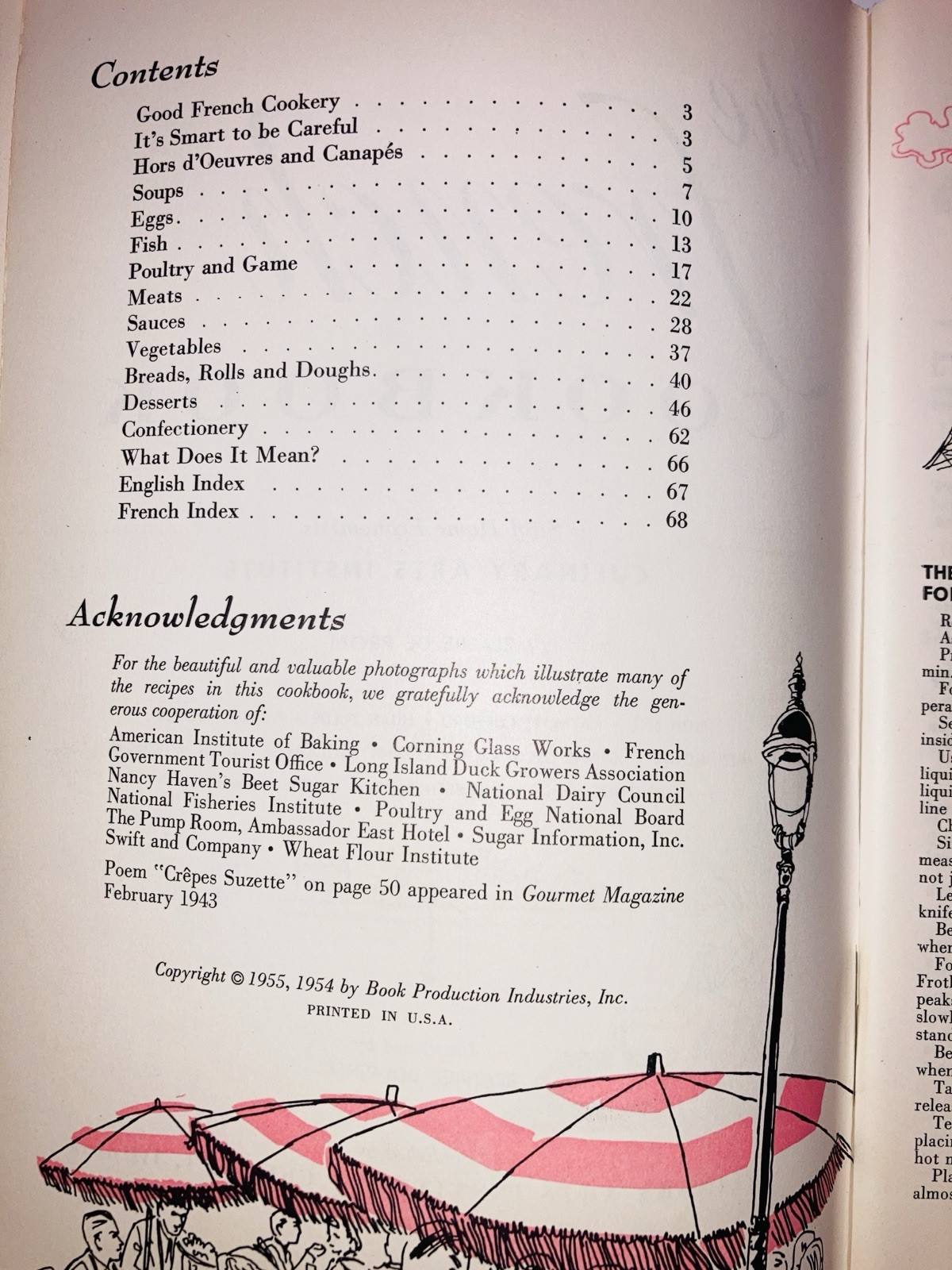 French Cookbook 1955 Culinary Arts Institute
