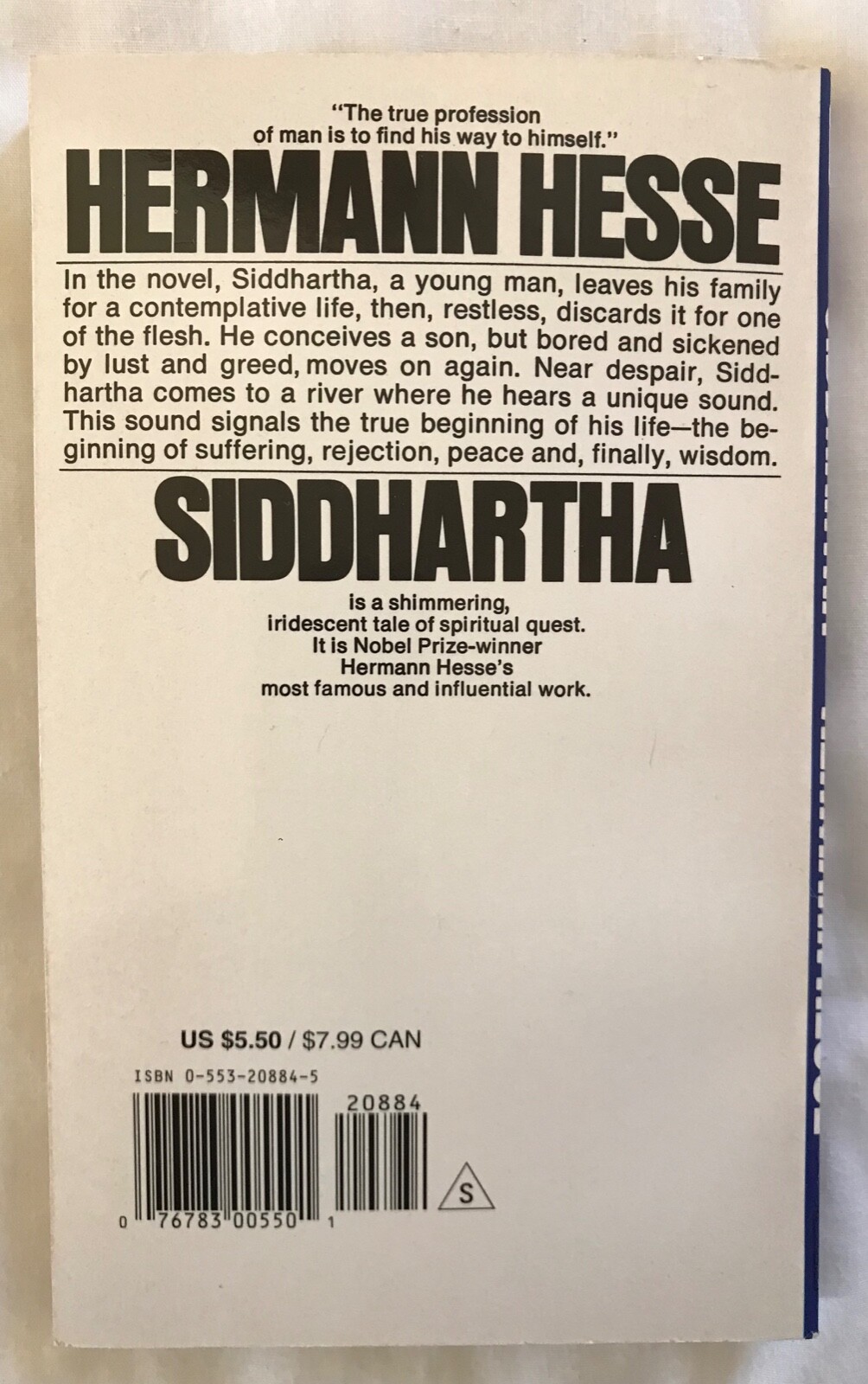 Siddhartha by Hermann Hesse (Bantam Edition 1971, Paperback) – 152 pages